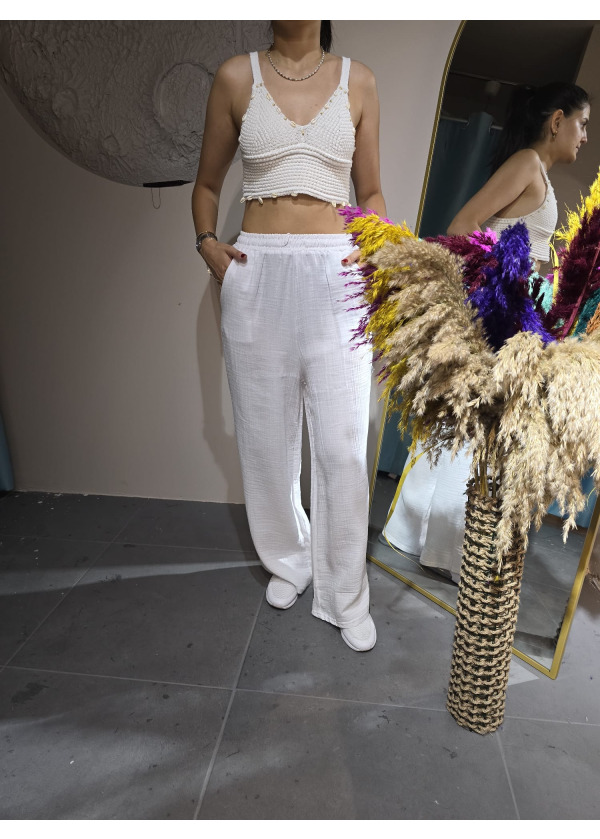 Muslin Kumaş Pantolon