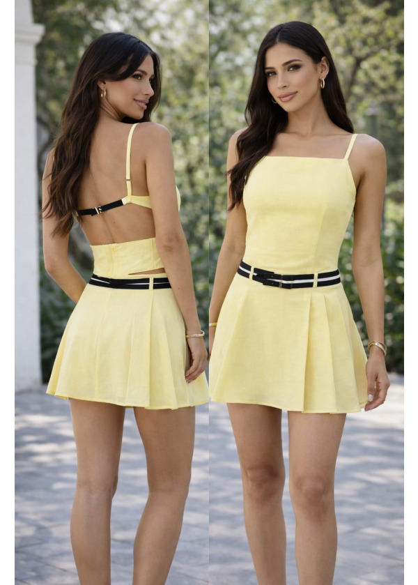 Sırt Detaylı Aksesuarlı Elbise