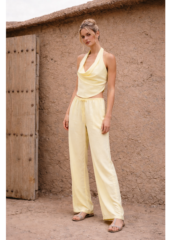 Sarı Bluz Pantolon Takım